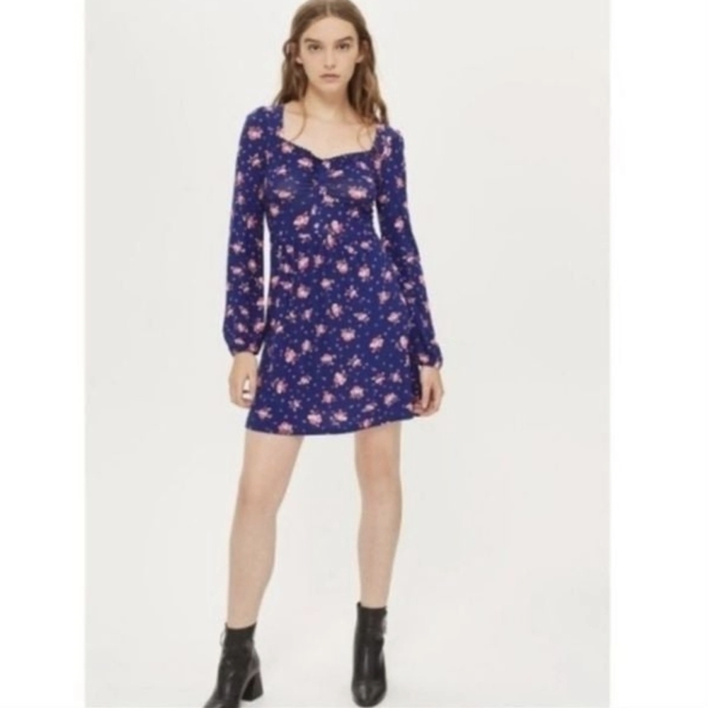 Topshop floral print mini dress 2